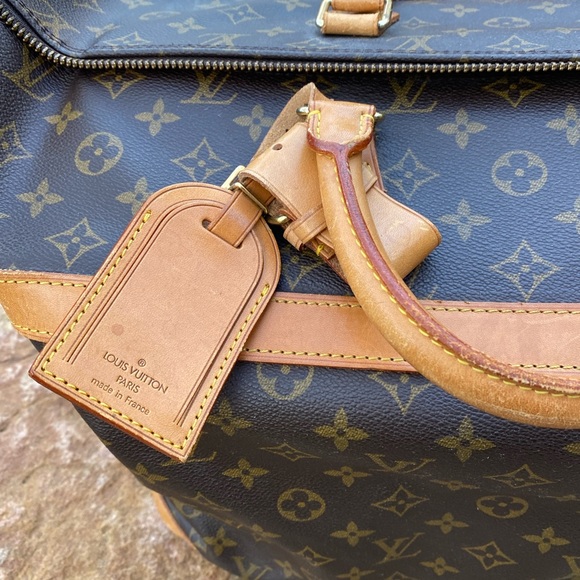 Authentic Louis Vuitton cruiser 40 large travel tote bag w/ LV vachetta tag - Picture 3 of 14